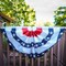 In the Breeze Blue Stripe Printed Bunting, 2 x 4, Fourth of July Décor, 3711